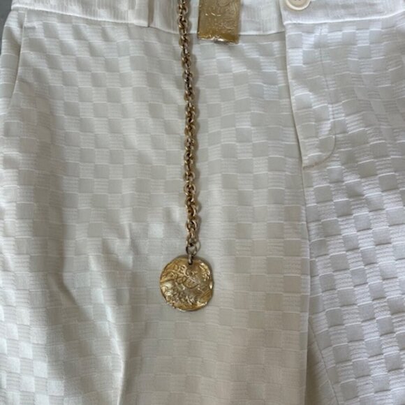 DONNA KARAN Vintage Gold Tone Belt Clip & Hanging Charm Medallion - Picture 5 of 16